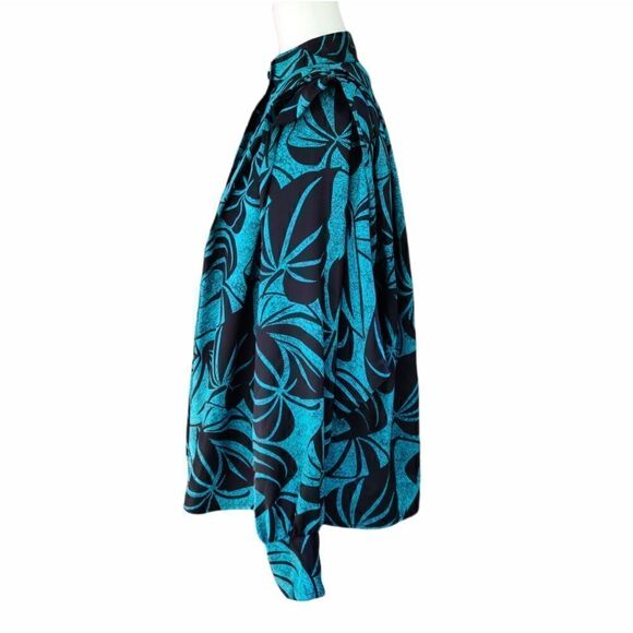 TJW by Mervyn's Vintage 80s 90s Secretary Greek Style Button Down Shirt Size 12 - Picture 7 of 16